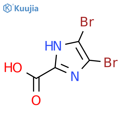 4,5-dibromo-1H-imidazole-2-carboxylic acid structure