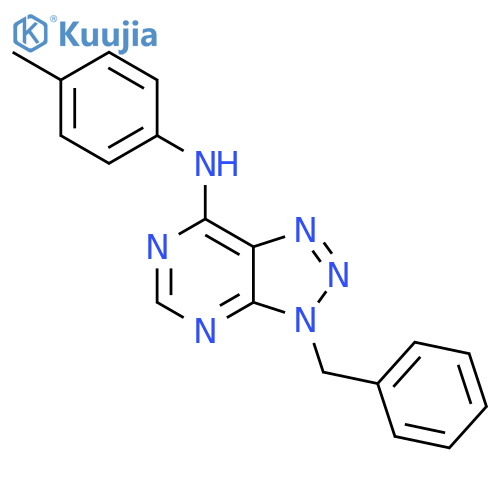 3-benzyl-N-(4-methylphenyl)-3H-[1,2,3]triazolo[4,5-d]pyrimidin-7-amine structure