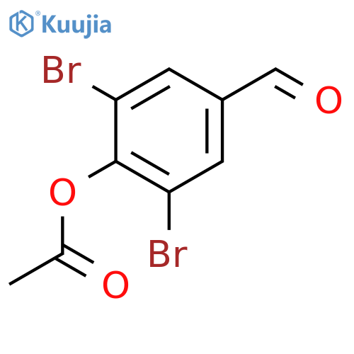 2,6-Dibromo-4-formylphenyl acetate structure