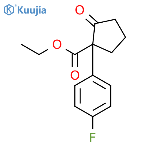 Cyclopentanecarboxylic acid, 1-(4-fluorophenyl)-2-oxo-, ethyl ester structure