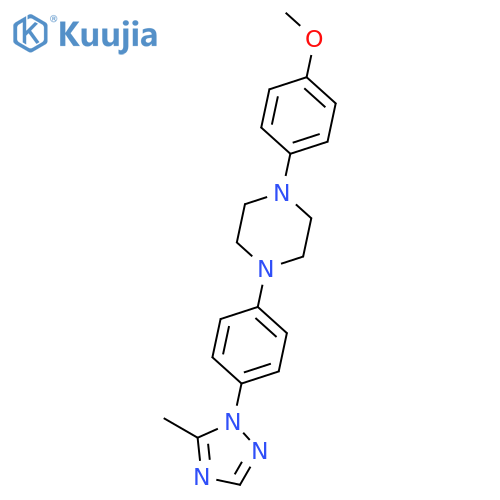 Piperazine,1-(4-methoxyphenyl)-4-[4-(5-methyl-1H-1,2,4-triazol-1-yl)phenyl]- structure