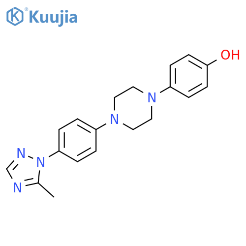 Phenol, 4-[4-[4-(5-methyl-1H-1,2,4-triazol-1-yl)phenyl]-1-piperazinyl]- structure