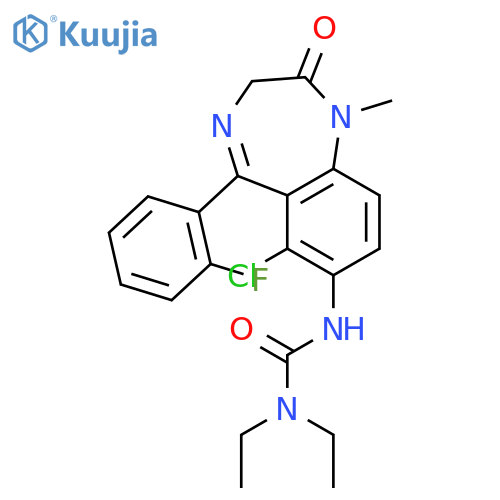 Urea,N'-[6-chloro-5-(2-fluorophenyl)-2,3-dihydro-1-methyl-2-oxo-1H-1,4-benzodiazepin-7-yl]-N,N-diethyl- structure