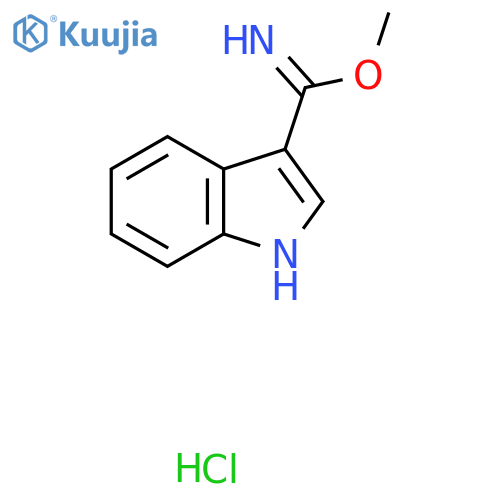 methyl 1H-indole-3-carboximidoate hydrochloride structure