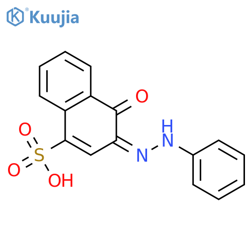 1-NAPHTHALENESULFONIC ACID, 3,4-DIHYDRO-4-OXO-3-(PHENYLHYDRAZONO)- structure