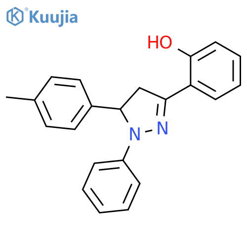Phenol, 2-[4,5-dihydro-5-(4-methylphenyl)-1-phenyl-1H-pyrazol-3-yl]- structure