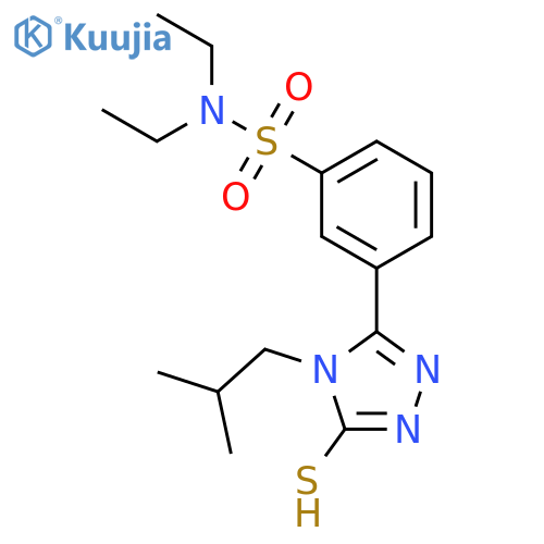 N,N-DIETHYL-3-(4-ISOBUTYL-5-MERCAPTO-4H-[1,2,4]TRIAZOL-3-YL)-BENZENESULFONAMIDE structure