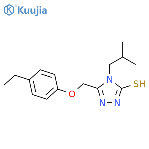 5-(4-Ethylphenoxymethyl)-4-(2-methylpropyl)-4H-1,2,4-triazole-3-thiol structure