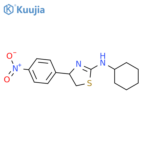 Cyclohexyl-[4-(4-nitro-phenyl)-4,5-dihydro-thiazol-2-yl]-amine structure