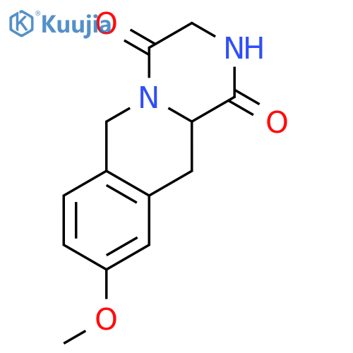 11,11a-dihydro-9-methoxy-2H-Pyrazino[1,2-b]isoquinoline-1,4(3H,6H)-dione structure