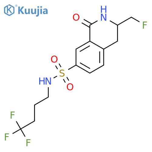 7-Isoquinolinesulfonamide,3-(fluoromethyl)-1,2,3,4-tetrahydro-1-oxo-N-(4,4,4-trifluorobutyl)- structure