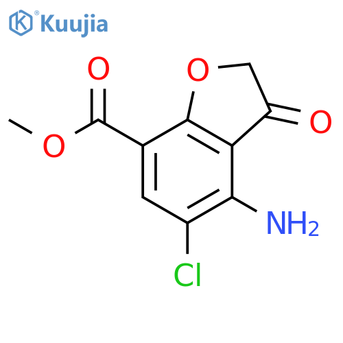 methyl 4-amino-5-chloro-3-oxo-2,3-dihydrobenzofuran-7-carboxylate structure