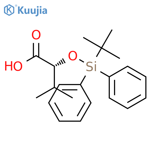 BUTANOIC ACID, 2-[[(1,1-DIMETHYLETHYL)DIPHENYLSILYL]OXY]-3-METHYL-, (2R)- structure