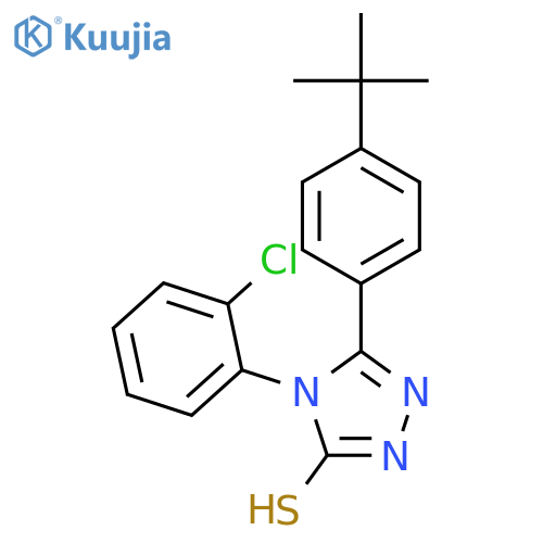 5-(4-tert-butylphenyl)-4-(2-chlorophenyl)-4H-1,2,4-triazole-3-thiol structure