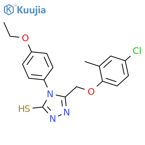 5-(4-chloro-2-methylphenoxy)methyl-4-(4-ethoxyphenyl)-4H-1,2,4-triazole-3-thiol structure