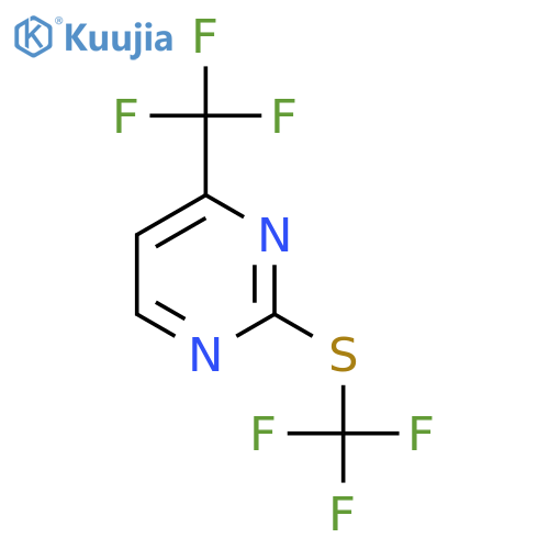 Pyrimidine, 4-(trifluoromethyl)-2-[(trifluoromethyl)thio]- structure
