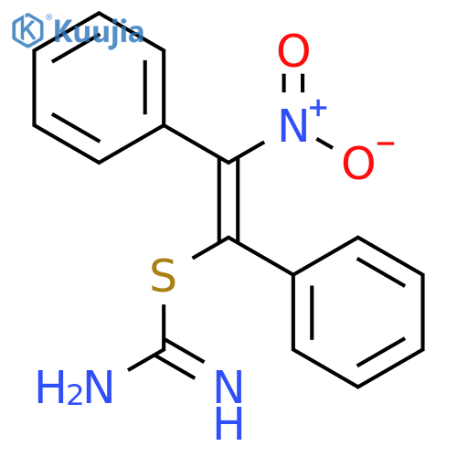 Carbamimidothioic acid, 2-nitro-1,2-diphenylethenyl ester structure
