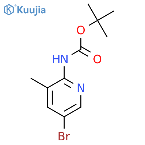 Tert-Butyl (5-bromo-3-methylpyridin-2-yl)carbamate structure