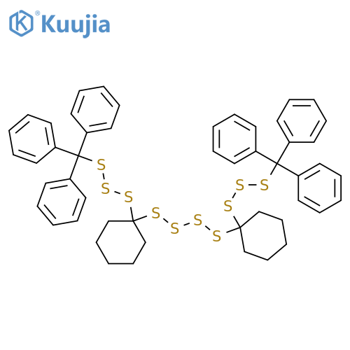 TETRASULFIDE, BIS[1-[(TRIPHENYLMETHYL)TRITHIO]CYCLOHEXYL] structure