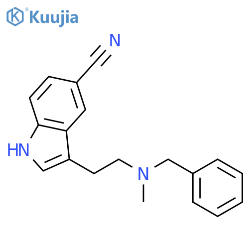 1H-Indole-5-carbonitrile, 3-[2-[methyl(phenylmethyl)amino]ethyl]- structure