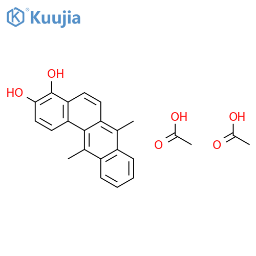 Benz[a]anthracene-3,4-diol, 7,12-dimethyl-, diacetate structure