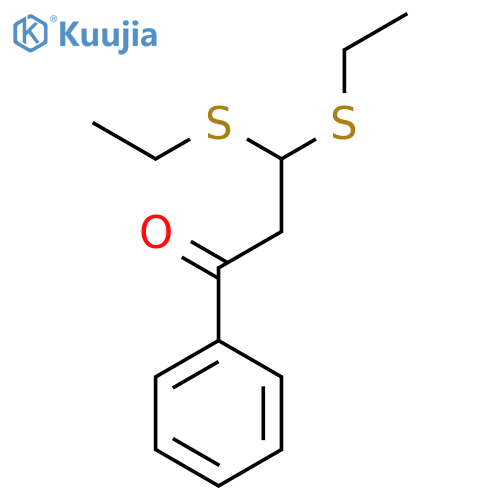 1-Propanone, 3,3-bis(ethylthio)-1-phenyl- structure