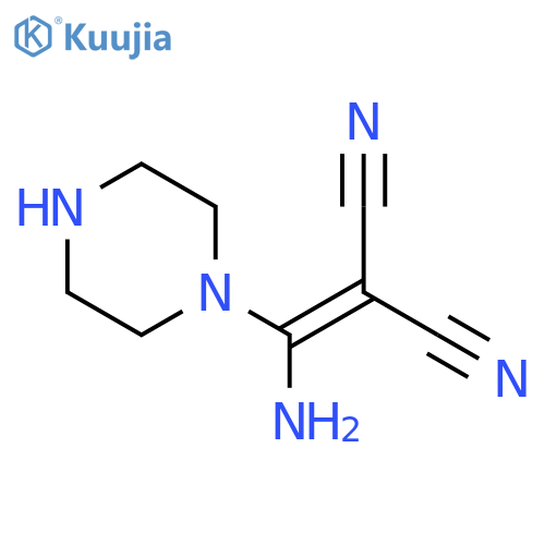 Propanedinitrile,2-(amino-1-piperazinylmethylene)- structure