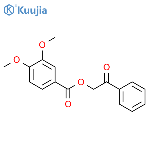 2-oxo-2-phenylethyl 3,4-dimethoxybenzoate structure