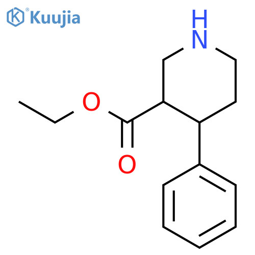 (3R,4R)-Ethyl4-phenylpiperidine-3-carboxylate structure
