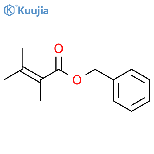 2-Butenoic acid, 2,3-dimethyl-, phenylmethyl ester structure