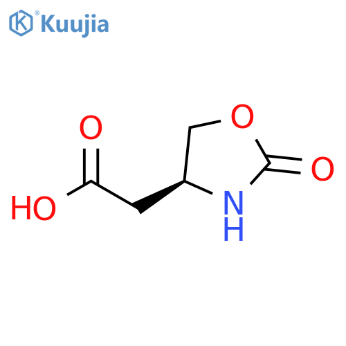 2-(4S)-2-oxo-1,3-oxazolidin-4-ylacetic acid structure