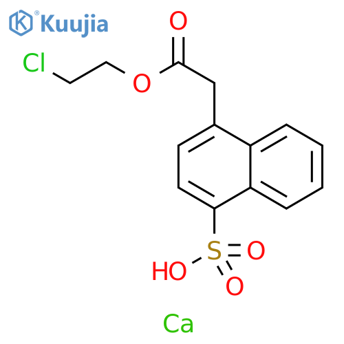 1-Naphthaleneacetic acid, 4-sulfo-, 1-(2-chloroethyl) ester, calcium salt (2:1) structure