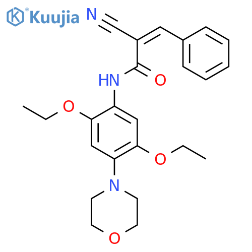 2-cyano-N-[2,5-diethoxy-4-(morpholin-4-yl)phenyl]-3-phenylprop-2-enamide structure