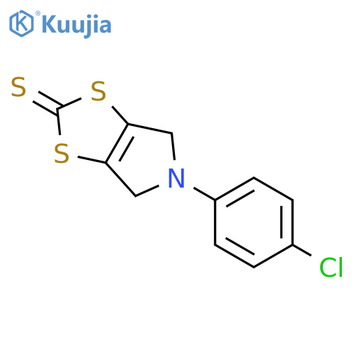 4H-1,3-DITHIOLO[4,5-C]PYRROLE-2-THIONE, 5-(4-CHLOROPHENYL)-5,6-DIHYDRO- structure