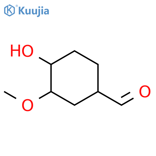 Cyclohexanecarboxaldehyde,4-hydroxy-3-methoxy- structure
