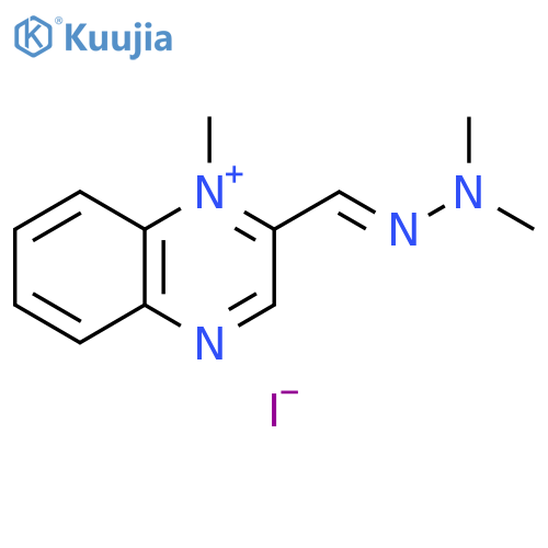 Quinoxalinium, 2-[(dimethylhydrazono)methyl]-1-methyl-, iodide structure