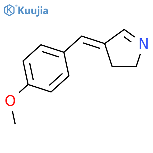 2H-Pyrrole,3,4-dihydro-4-[(4-methoxyphenyl)methylene]-, (4E)- structure