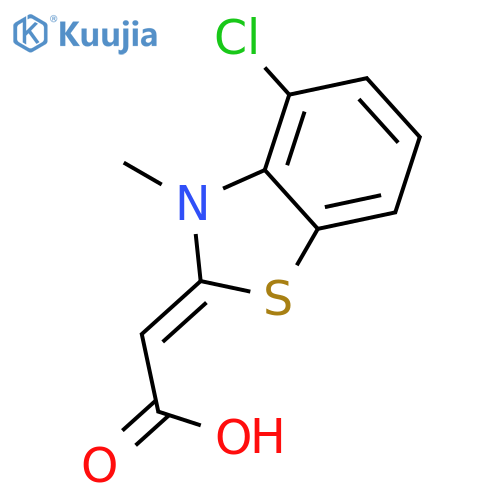 ACETIC ACID, (4-CHLORO-3-METHYL-2(3H)-BENZOTHIAZOLYLIDENE)- structure