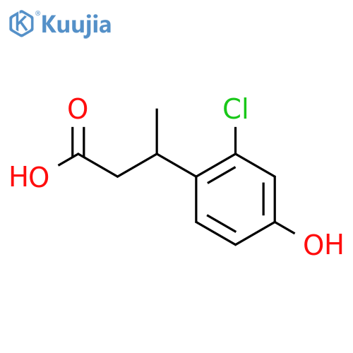 3-(2-chloro-4-hydroxyphenyl)butanoic acid structure