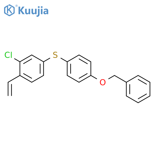 BENZENE, 1-[(3-CHLORO-4-ETHENYLPHENYL)THIO]-4-(PHENYLMETHOXY)- structure