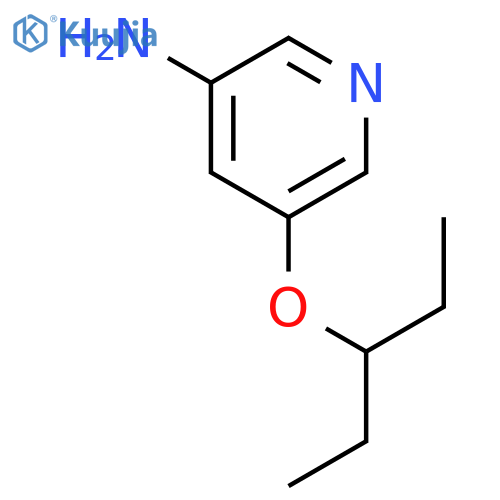 3-Pyridinamine,5-(1-ethylpropoxy)- structure