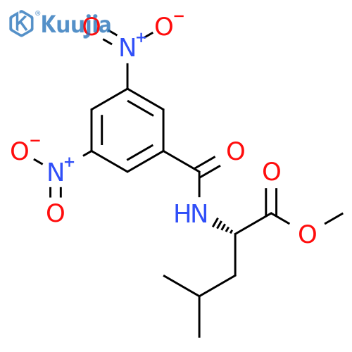 Leucine, N-(3,5-dinitrobenzoyl)-, methyl ester structure