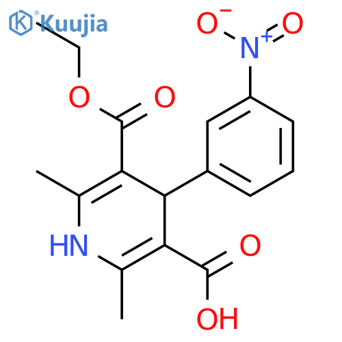 5-(Ethoxycarbonyl)-2,6-dimethyl-4-(3-nitrophenyl)-1,4-dihydro-3-pyridinecarboxylic Acid structure