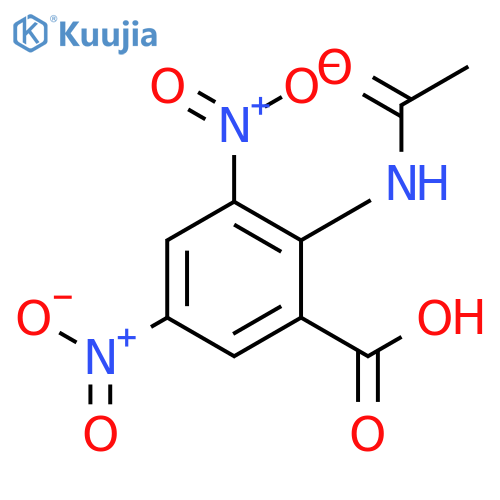 Benzoic acid, 2-(acetylamino)-3,5-dinitro- structure