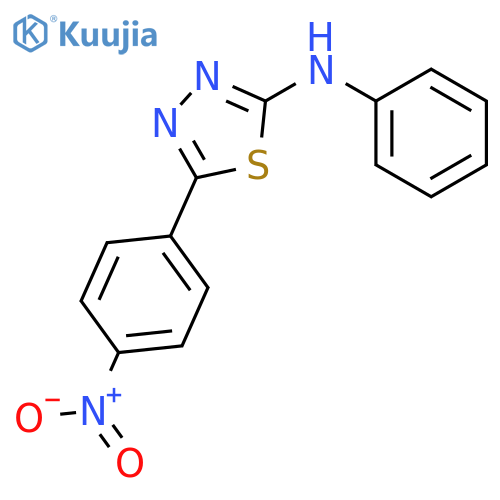 1,3,4-Thiadiazol-2-amine, 5-(4-nitrophenyl)-N-phenyl- structure