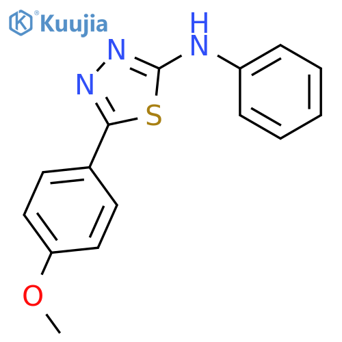 1,3,4-Thiadiazol-2-amine, 5-(4-methoxyphenyl)-N-phenyl- structure