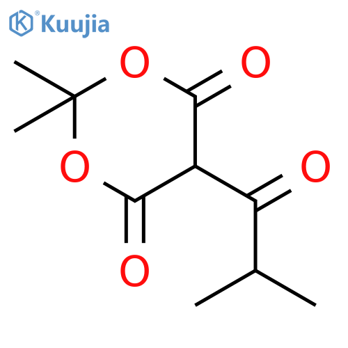 1,3-Dioxane-4,6-dione, 2,2-dimethyl-5-(2-methyl-1-oxopropyl)- structure