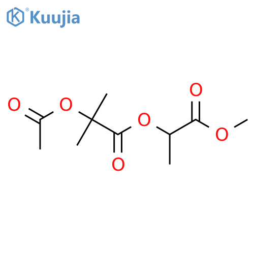 (1-methoxy-1-oxopropan-2-yl) 2-acetyloxy-2-methylpropanoate structure