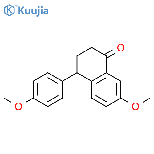 1(2H)-Naphthalenone, 3,4-dihydro-7-methoxy-4-(4-methoxyphenyl)- structure