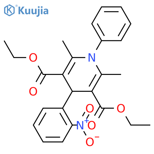 diethyl 2,6-dimethyl-4-(2-nitrophenyl)-1-phenyl-1,4-dihydropyridine-3,5-dicarboxylate structure